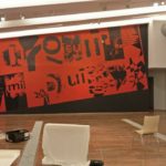 tapéta kiállító teremben