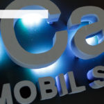 nyomtatott cégtábla 3D felirattal, kontúr világítással