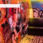 éjszakai bár popart stílus